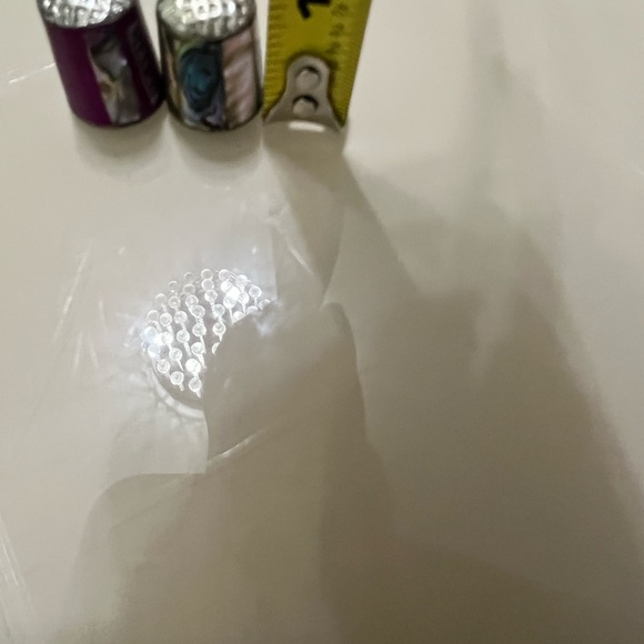 Colorful Sterling silver Abalone Shell and mother of pearl thimbles - Picture 9 of 15